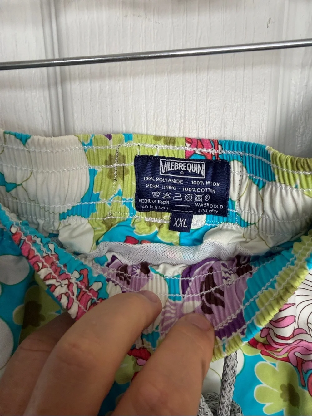 Vilebrequin Turquoise Floral & Purple Fish Swim Trunks